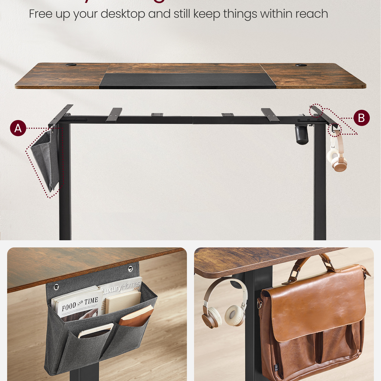 Extra Durable Electric Standing Desk - Bronze