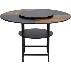 Round Dining Table Featuring a Lazy Susan
