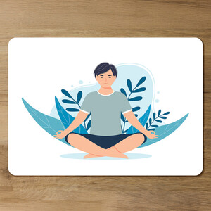 Meditation Illustration Designer Placemat Set