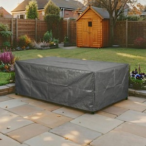 Grey / Large / 170cm Heavy Duty Outdoor Garden Furniture Cover Waterproof UV Resistant  shot 11939739
