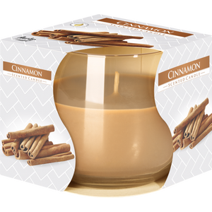 Scented Glass Jar Candle Cinnamon  Tan