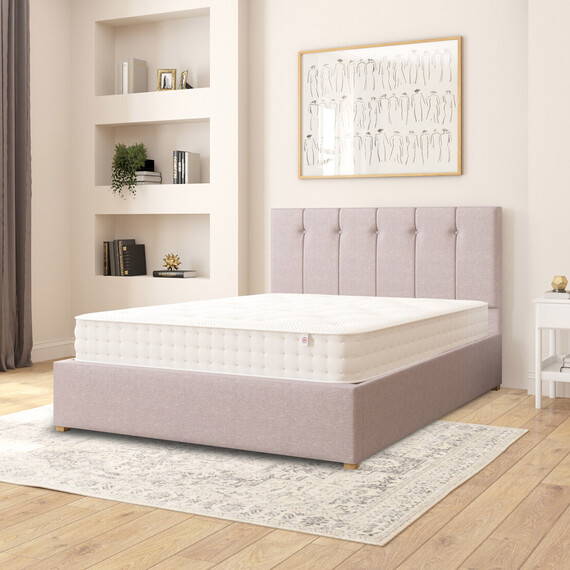Hepburn Fabric Ottoman Storage Bed, Eire Linen Fabric