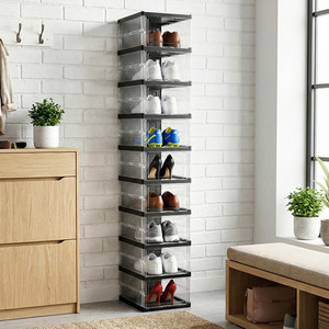 Space-Saving Foldable Shoe Storage Cabinet
