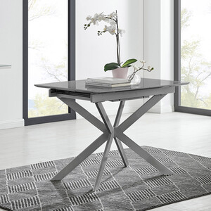 Lira Grey 100cm Extendable Dining Table