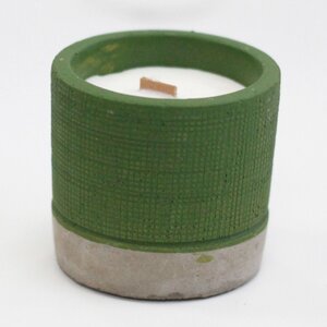 Sea Moss Herbs Wooden Wick Concrete Candle Eco Friendly Gift