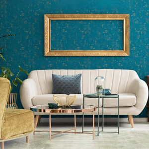 Industrial Concrete Effect Metallic Detail Wallpaper
