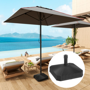 Outsunny Patio Parasol Base Umbrella Stand Sand,Water Filled