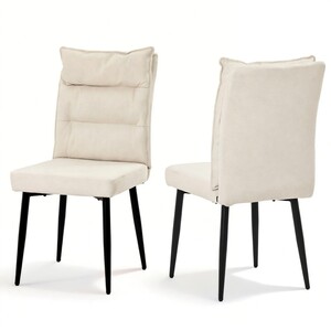 Dining Chair Set of 2 Beige