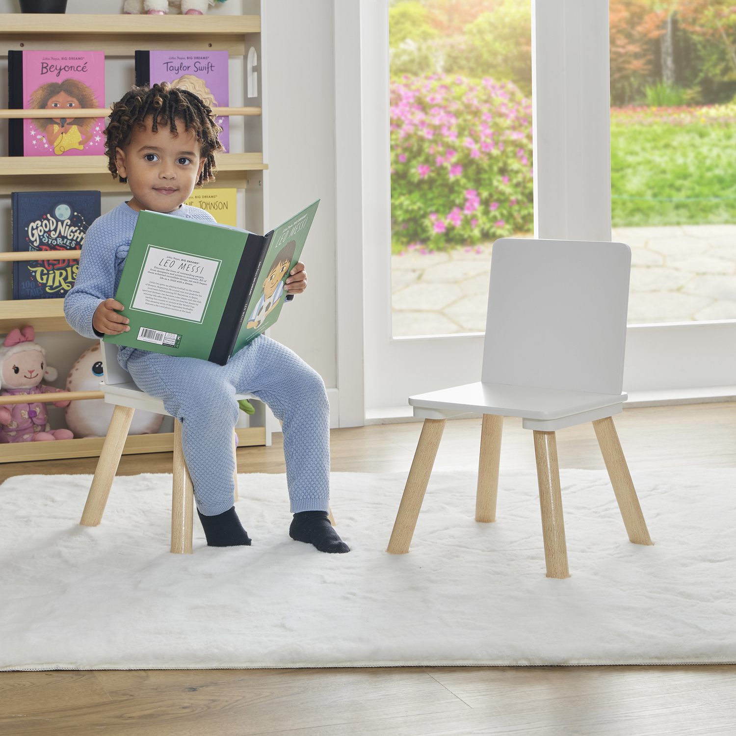 Liberty House Toys - Kids Chairs - Pine - Set of 2 - White - Image 3