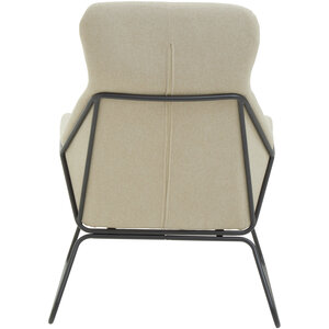 Stockholm Natural Chair With Black Metal Frame