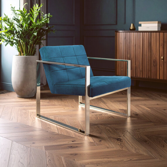 Vogue Teal Velvet Lounge Chair