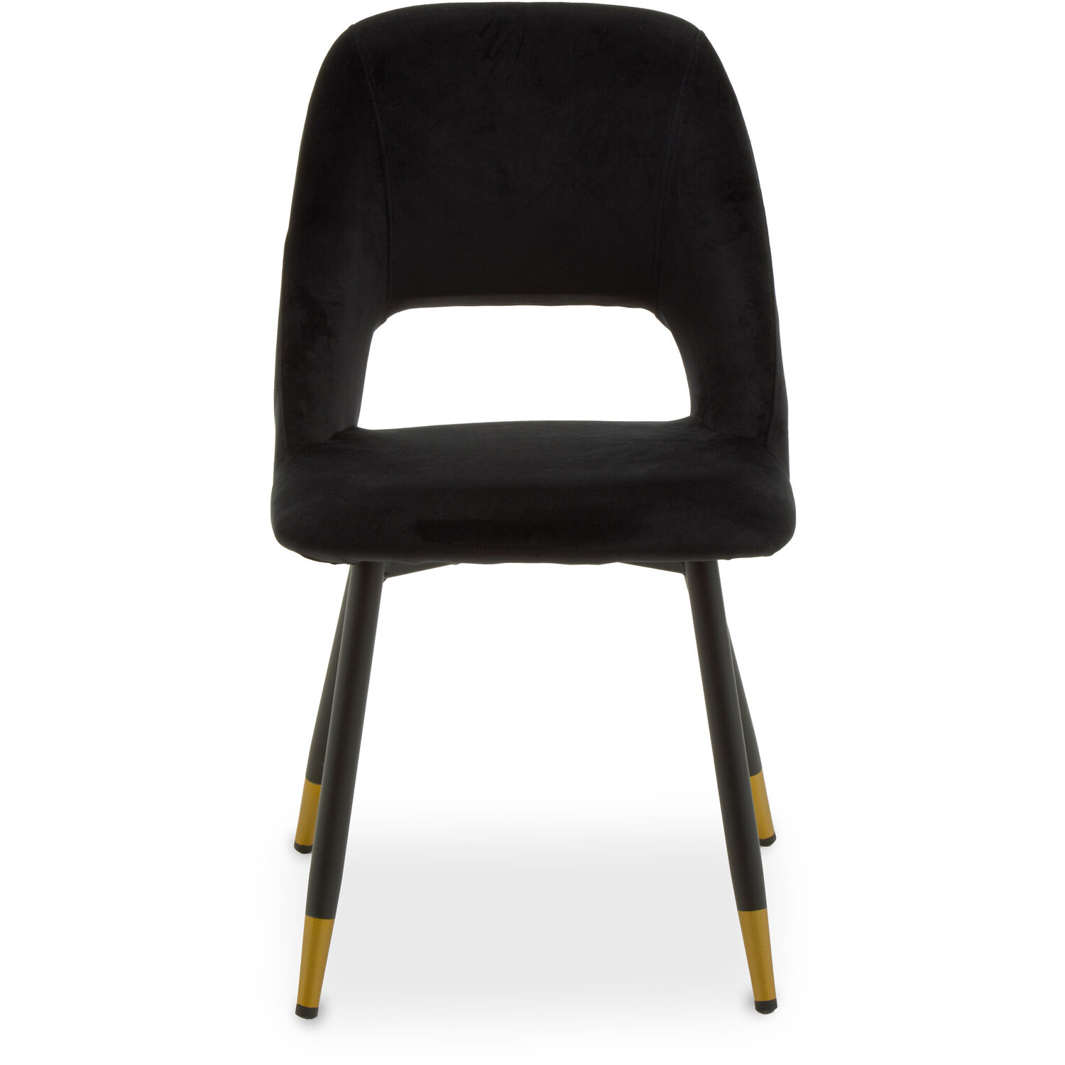 Warren Black Velvet Dining Chair - Black