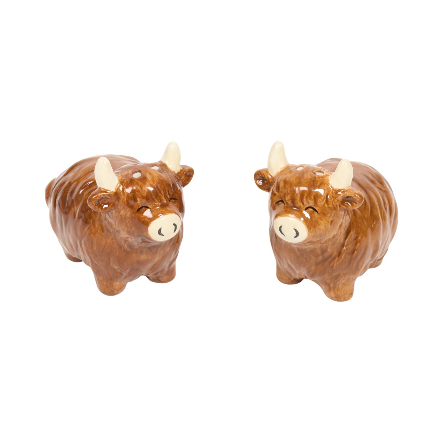 Highland Cow 3D Salt and Pepper Set - Brown
