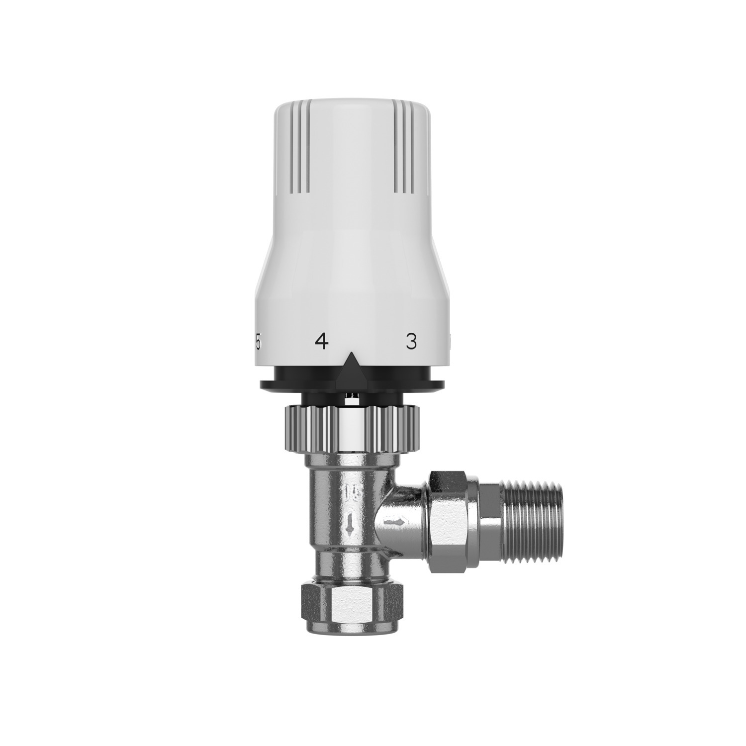 Pro Classic Angled Thermostatic Radiator Valve 15Mm - Grey