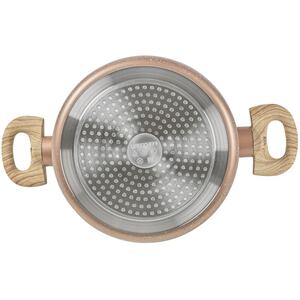 20cm + 24cm Rose Gold  Induction Casserole Set - Rose-Gold
