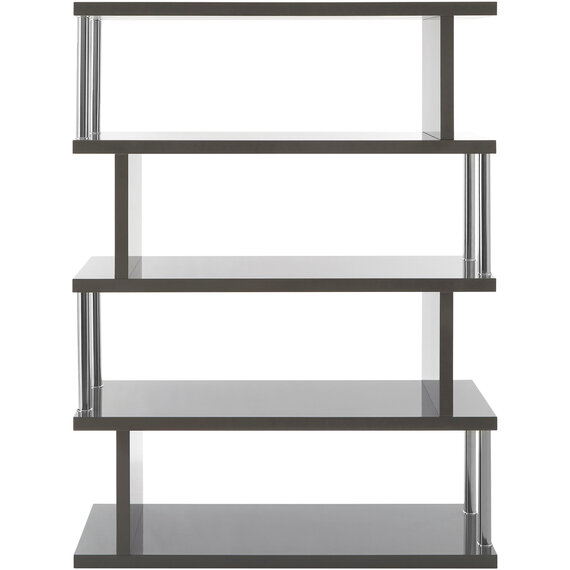 Maze 4 Tier Grey Gloss Shelf Unit