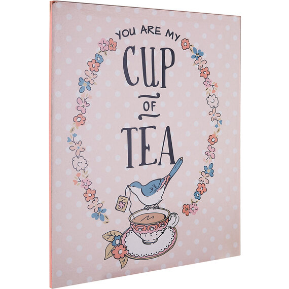 Pretty Things Cup of Tea Wall Plaque