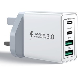 USB C Fast Charger 40W 4 Ports Multi Phone Mains Charger