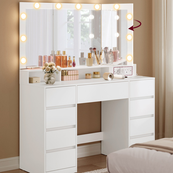 VASAGLE KAILYN White Vanity Table