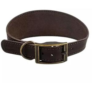 HugglePets Legacy Leather Hound Collar - Merlot, Small