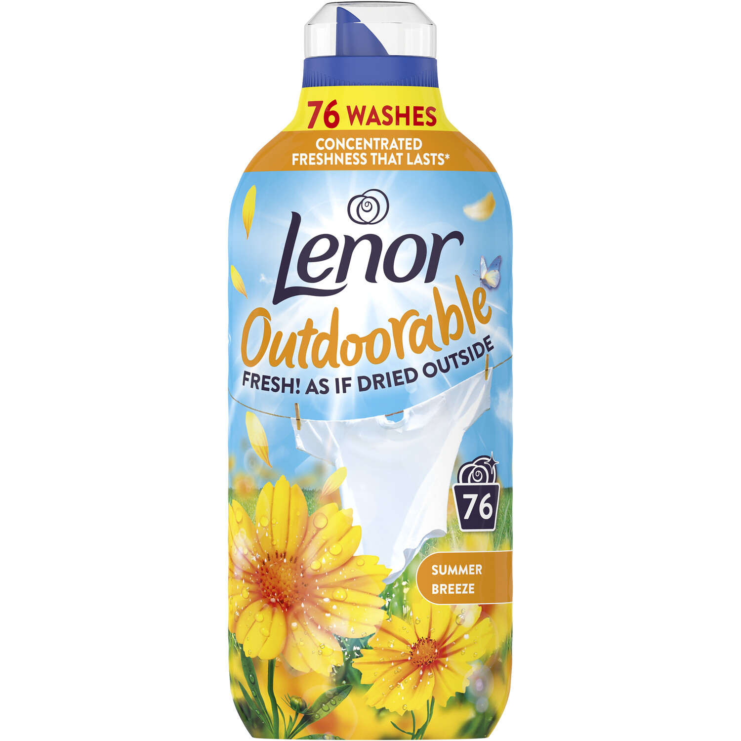 Lenor Outdoorable Concentrated Fabric Conditioner - Summer Breeze / 76