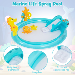 Kids Marine Life Spray Pool with Slide