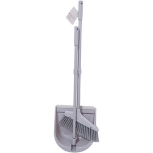 Ribbed Long Handle Dustpan and Brush