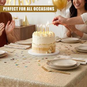 Metallic Rectangular Table Cloth