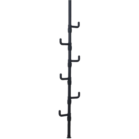 Adjustable Floor-to-Ceiling Clothes Rail with Storage Hooks