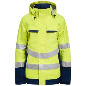 Yellow/Navy / S Jobman Mens Shell Hi-Vis Jacket shot 15479804