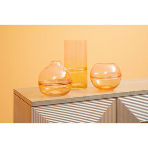 Cayden Small Black Smoked Glass Vase