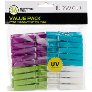 Orwell Value Spring Pegs 36pk