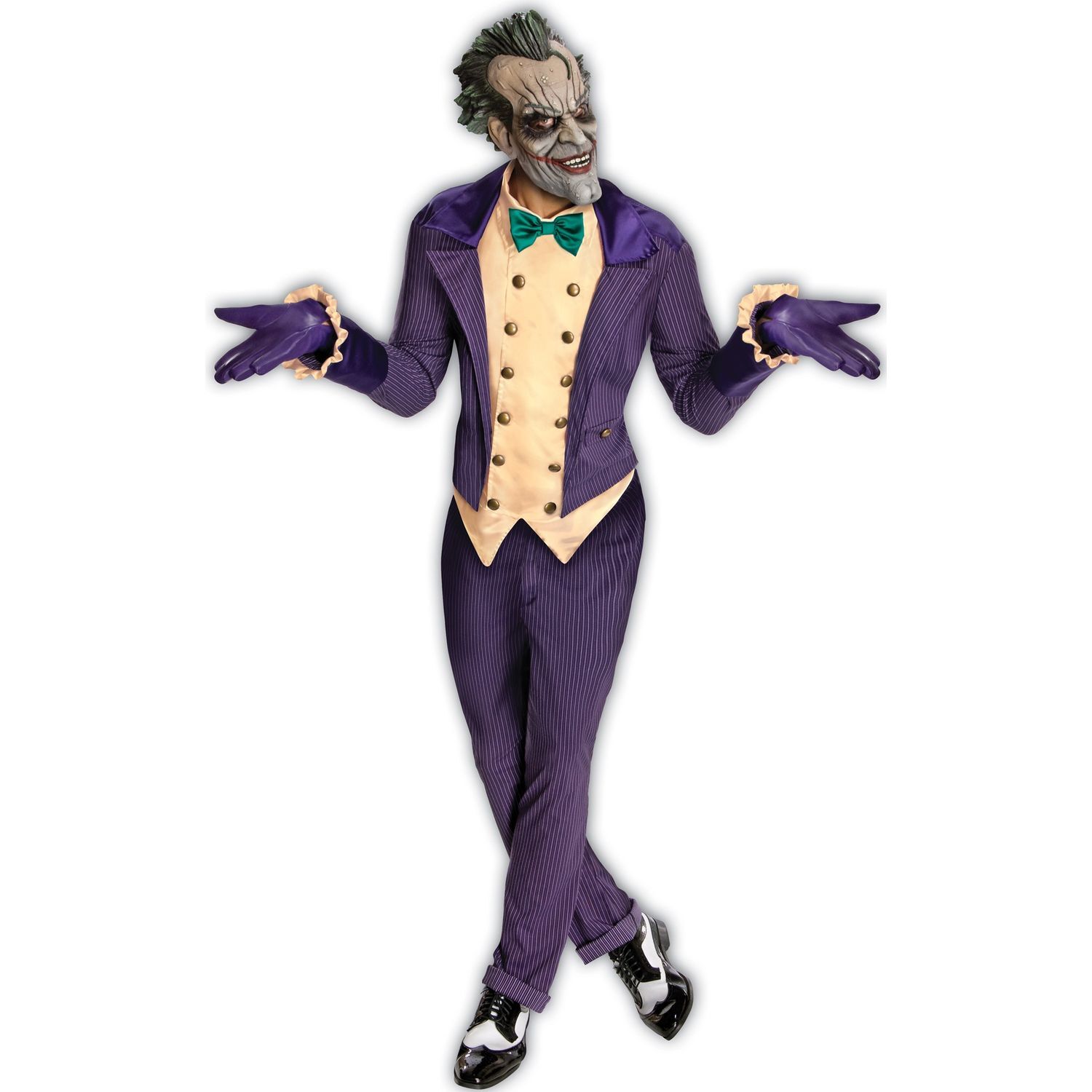 The Joker Unisex Adult Arkham City Costume - Purple/Cream