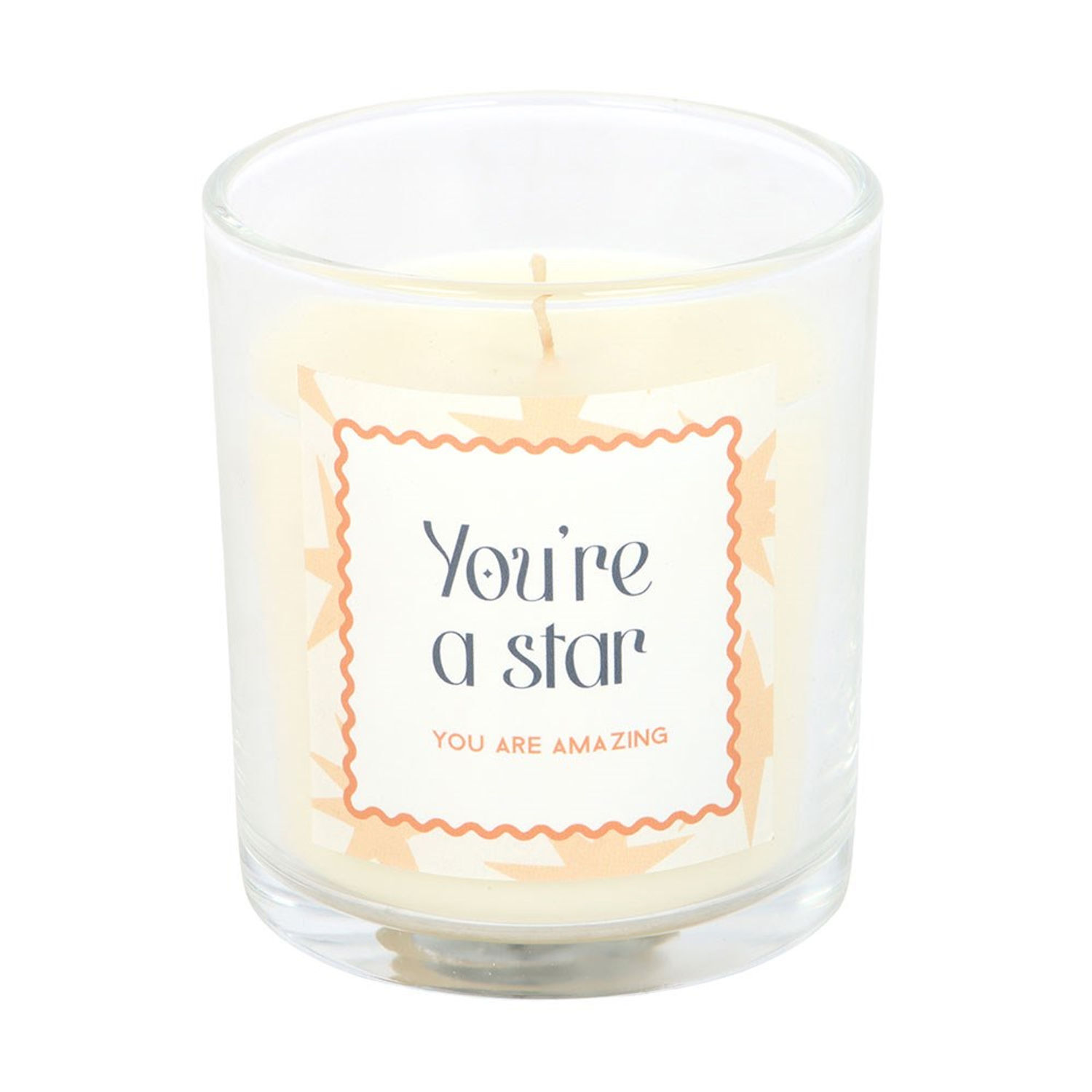 Something Different You´Re A Star Salted Caramel Scented Candle - Transparent/Orange
