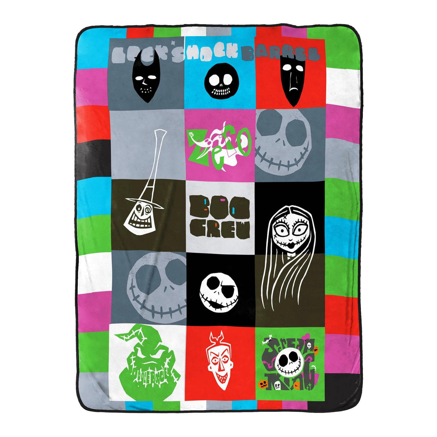Nightmare Before Christmas Plush Fleece Blanket - Multicoloured