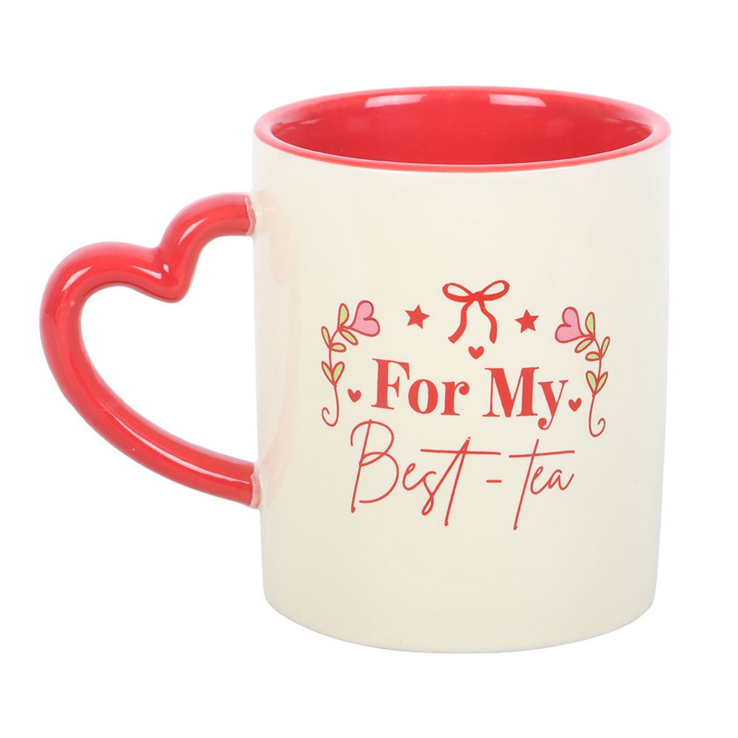 Something Different For My Best-Tea Heart 350Ml Mug - Red/White