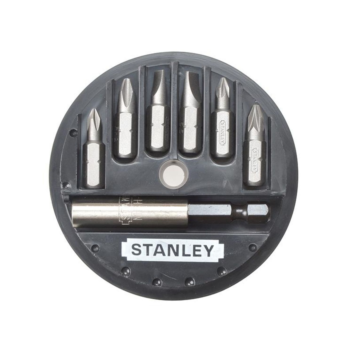 Stanley Hand Tools Slotted/Phillips/Pozidriv Insert Bit Set, 7 Piece - Multi Colour