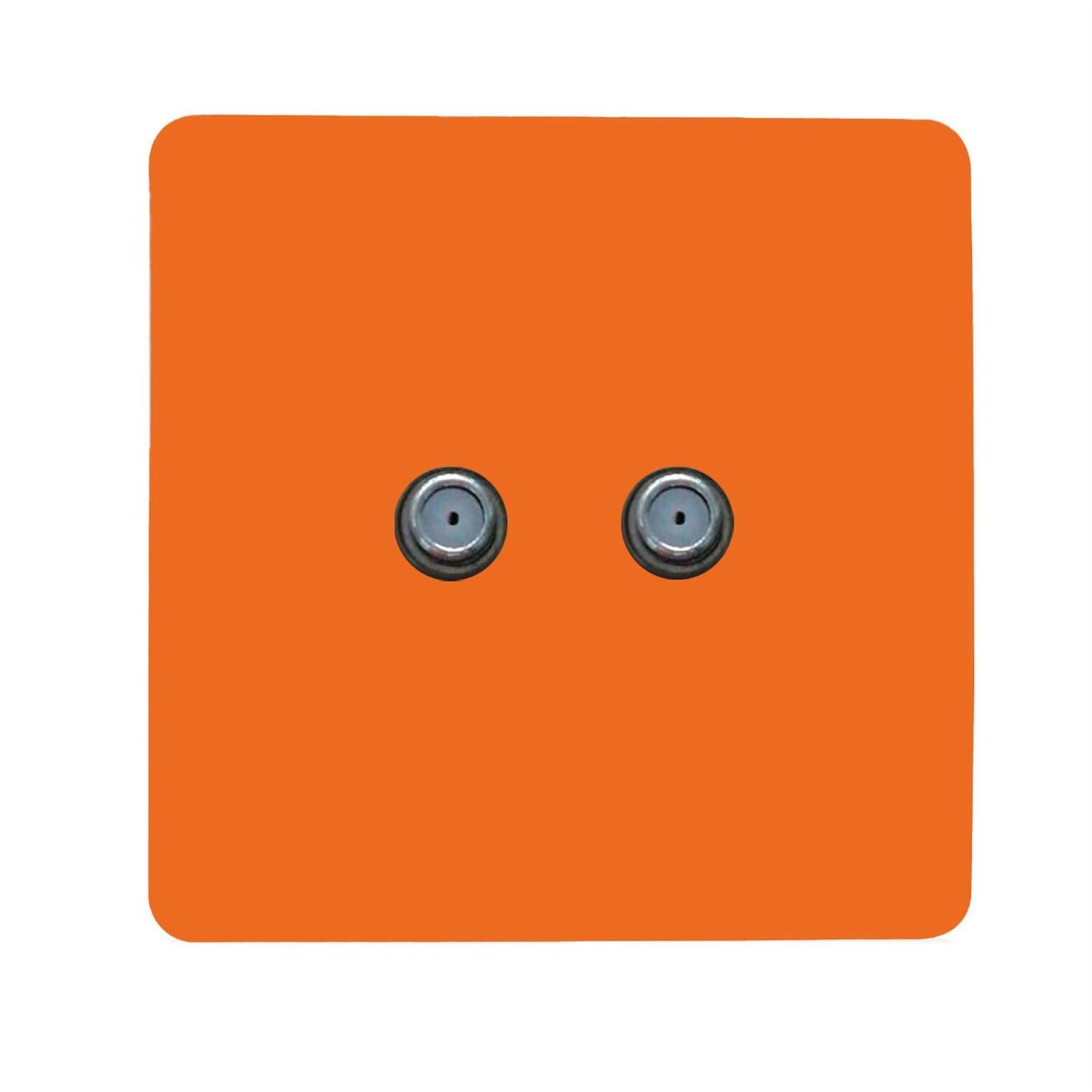 Trendi Switch Men's Orange 2 Gang F-Type Satellite Television Socket In Sunset - Image 4