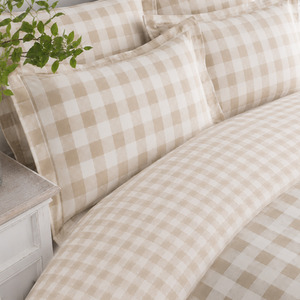 Reversible Gingham Check Duvet Cover Set  Easy Care Country Style Bedding