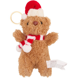 Teddy Bear Christmas Keyring