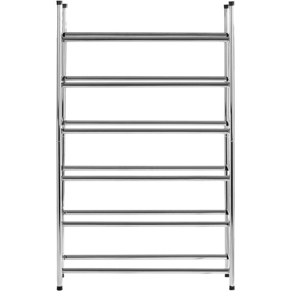 Tavia Six Tiers Chrome Shoe Rack