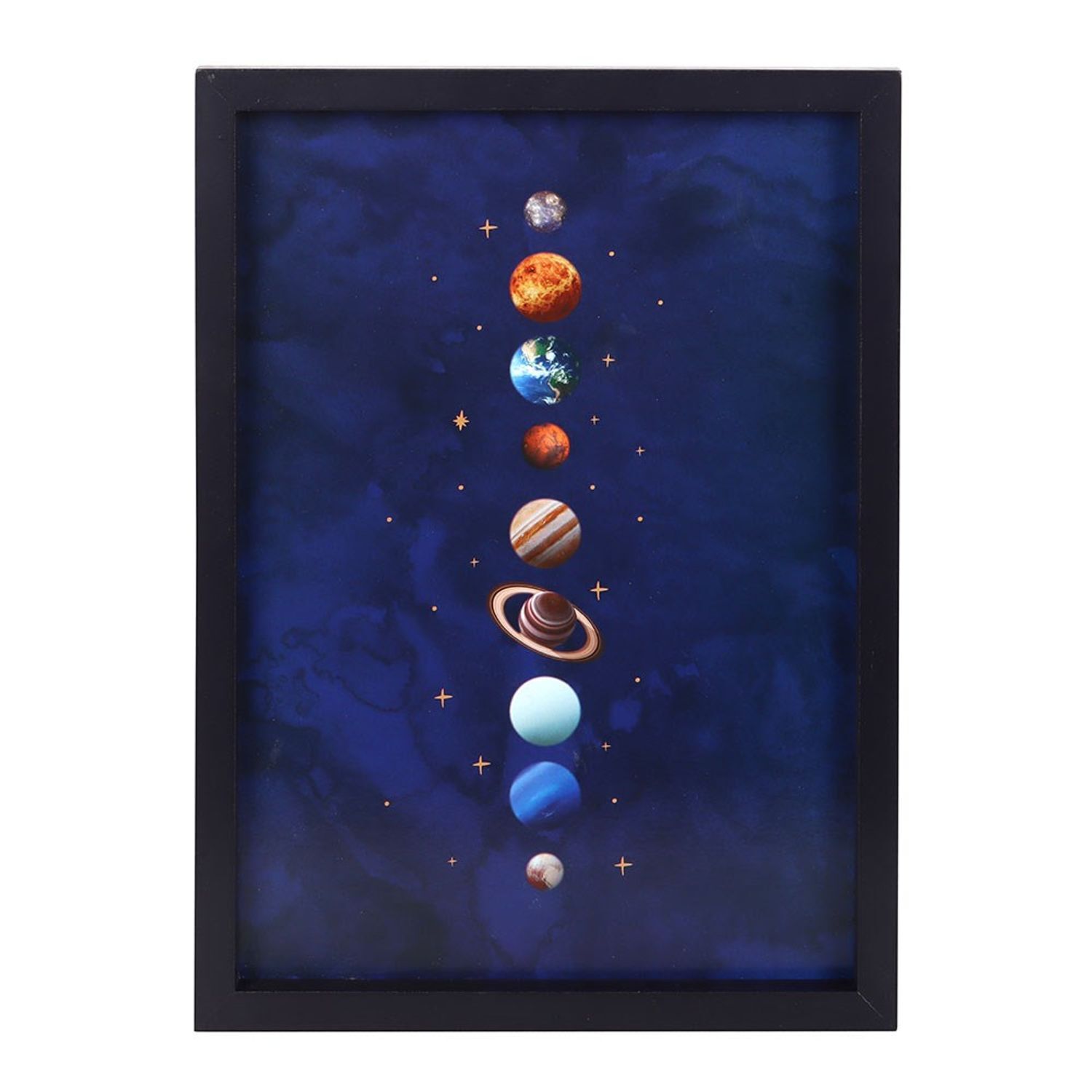 Something Different Solar System Framed Print - Blue/Black