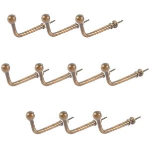 Flat Top Screw Hook - W20mm x H60mm - Brass - Pack of 10