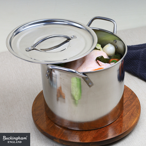 Buckingham Stainless Steel Stock Pot with Lid 24 cm, 9 Litre