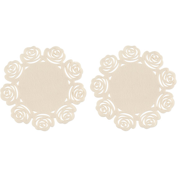 Felt Set of 2 Ivory Placemats