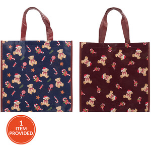 Christmas Teddy Shopper Bag