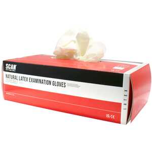 Scan latex gloves - medium (box of 100)