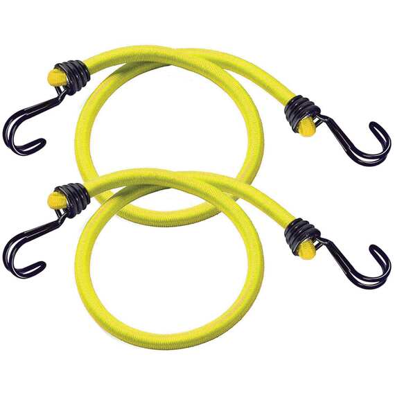 Master Lock twin wire bungee cords 100cm x 8mm 40kg pack of 2 yellow