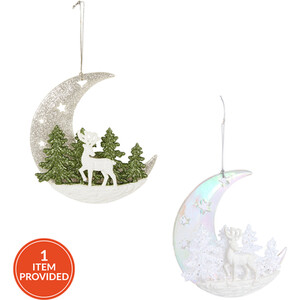 Half Moon Forest Scene Decoration