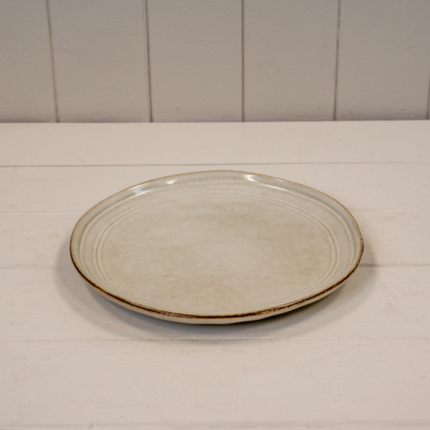 Image of Cream Satchville Stoneware Side Plate -&hellip;